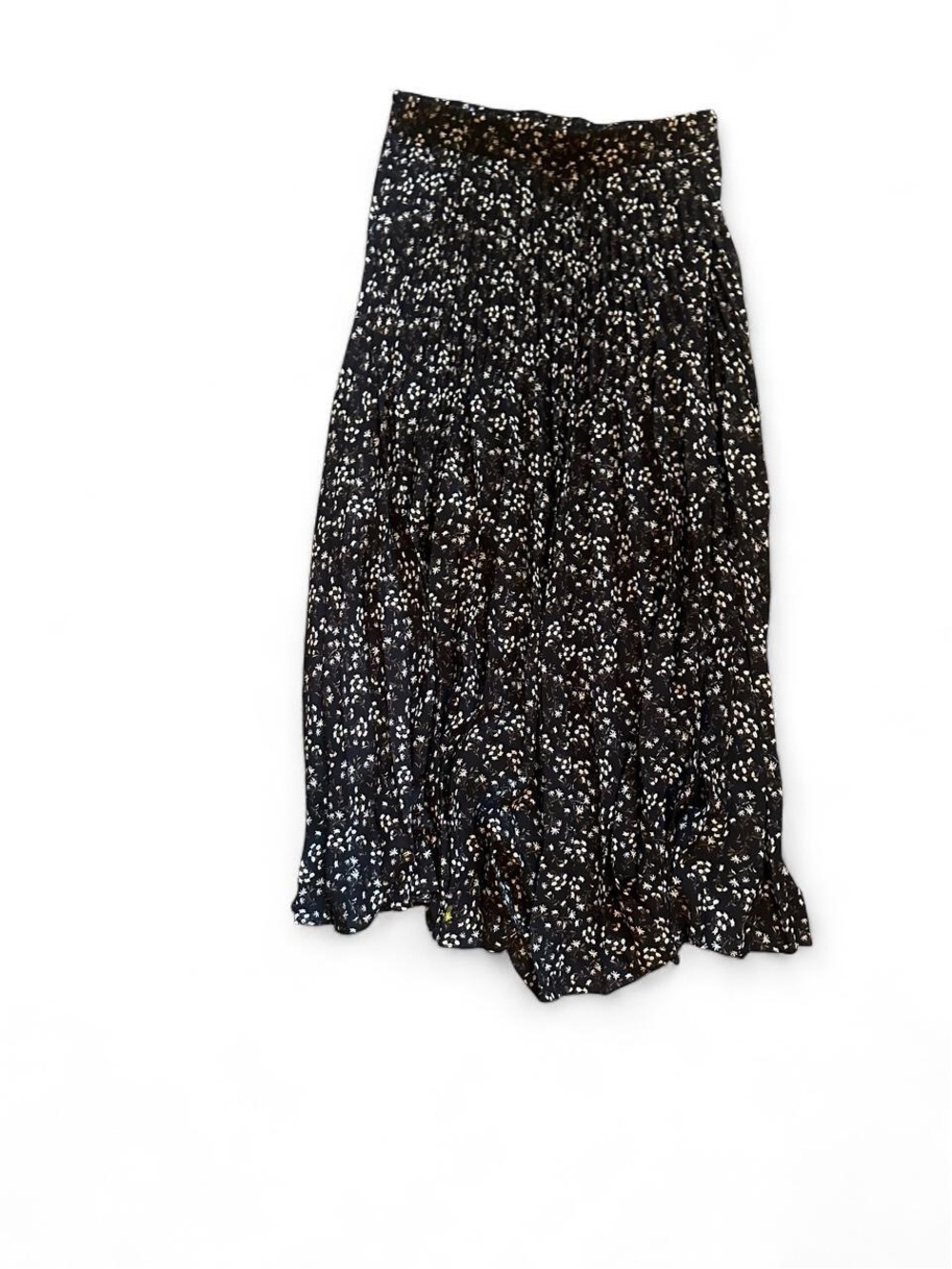 Max Studio Black and White Ditsy Floral Maxi Skirt